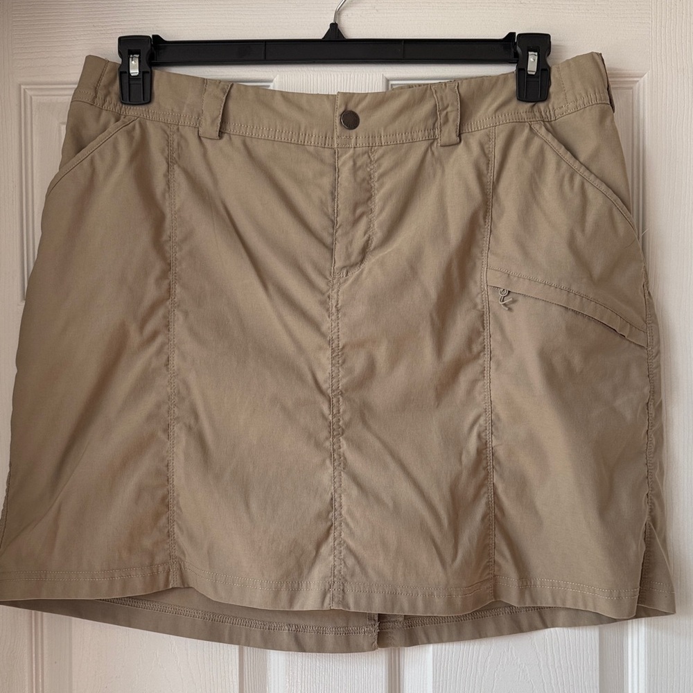 Duluth Trading Co Tan Midi Skort